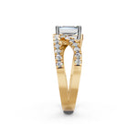 Load image into Gallery viewer, Jenna Emerald Solitaire Diamond Ladies Ring