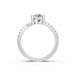 Load image into Gallery viewer, Reem Pear Solitaire Diamond Ladies Ring
