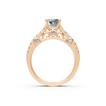Load image into Gallery viewer, Daisy Emerald Solitaire Diamond Ladies Ring