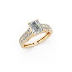 Load image into Gallery viewer, Daisy Emerald Solitaire Diamond Ladies Ring