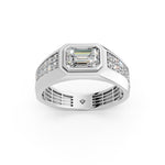 Load image into Gallery viewer, Theo Emerald Solitaire Gents Ring
