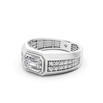 Load image into Gallery viewer, Theo Emerald Solitaire Gents Ring