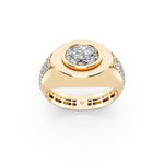 Load image into Gallery viewer, Malay Oval Solitaire Gents Ring
