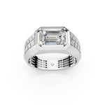 Load image into Gallery viewer, Parth Emerald Solitaire Gents Ring