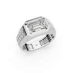 Load image into Gallery viewer, Parth Emerald Solitaire Gents Ring