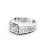 Load image into Gallery viewer, Parth Emerald Solitaire Gents Ring