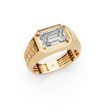 Load image into Gallery viewer, Parth Emerald Solitaire Gents Ring