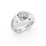 Load image into Gallery viewer, Peter Round Solitaire Gents Ring