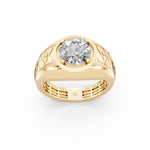 Load image into Gallery viewer, Peter Round Solitaire Gents Ring