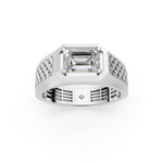 Load image into Gallery viewer, Percy Emerald Solitaire Gents Ring