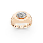 Load image into Gallery viewer, Joel Oval Solitaire Gents Ring