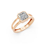 Load image into Gallery viewer, Arisa Emerald Solitaire Diamond Men Ring