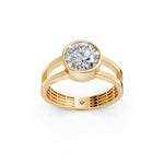 Load image into Gallery viewer, Aroha Round Solitaire Diamond Men Ring