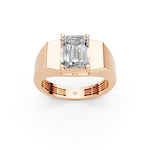 Load image into Gallery viewer, Anira Emerald Solitaire Diamond Men Ring