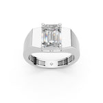 Load image into Gallery viewer, Anira Emerald Solitaire Diamond Men Ring