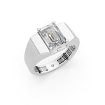 Load image into Gallery viewer, Anira Emerald Solitaire Diamond Men Ring