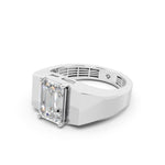 Load image into Gallery viewer, Anira Emerald Solitaire Diamond Men Ring