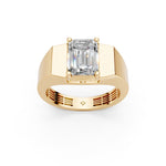 Load image into Gallery viewer, Anira Emerald Solitaire Diamond Men Ring