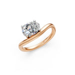Load image into Gallery viewer, Aelina Oval Solitaire Diamond Womens Ring