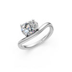 Load image into Gallery viewer, Aelina Oval Solitaire Diamond Womens Ring