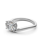 Load image into Gallery viewer, Aelina Oval Solitaire Diamond Womens Ring