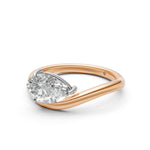 Load image into Gallery viewer, Aeris Pear Solitaire Diamond Womens Ring