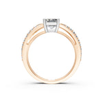 Load image into Gallery viewer, Afiya Emerald Solitaire Diamond Womens Ring