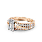 Load image into Gallery viewer, Afiya Emerald Solitaire Diamond Womens Ring