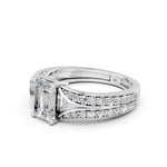 Load image into Gallery viewer, Afiya Emerald Solitaire Diamond Womens Ring