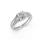 Load image into Gallery viewer, Alara Round Solitaire Diamond Womens Ring