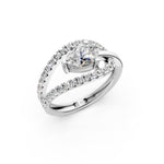 Load image into Gallery viewer, Anaya Pear Solitaire Diamond Womens Ring