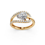 Load image into Gallery viewer, Anaya Pear Solitaire Diamond Womens Ring