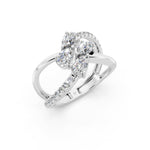 Load image into Gallery viewer, Aqira Pear Solitaire Diamond Womens Ring