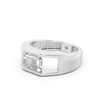 Load image into Gallery viewer, Araya Emerald Solitaire Diamond Men Ring