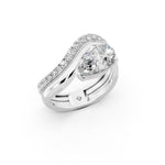 Load image into Gallery viewer, Ayria Pear Solitaire Diamond Womens Ring