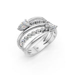 Load image into Gallery viewer, Baela Pear Solitaire Diamond Womens Ring