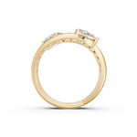 Load image into Gallery viewer, Baela Pear Solitaire Diamond Womens Ring