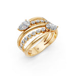 Load image into Gallery viewer, Baela Pear Solitaire Diamond Womens Ring