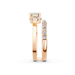 Load image into Gallery viewer, Baira Pear Solitaire Diamond 2 Womens Ring