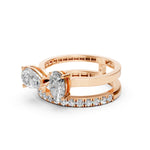 Load image into Gallery viewer, Baira Pear Solitaire Diamond 2 Womens Ring