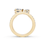 Load image into Gallery viewer, Baira Pear Solitaire Diamond 2 Womens Ring
