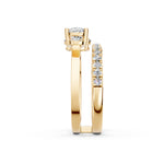 Load image into Gallery viewer, Baira Pear Solitaire Diamond 2 Womens Ring
