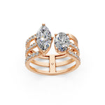 Load image into Gallery viewer, Asera Marquise Solitaire Diamond 3 Womens Ring