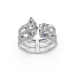 Load image into Gallery viewer, Asera Marquise Solitaire Diamond 3 Womens Ring