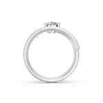Load image into Gallery viewer, Ashira Oval Solitaire Diamond spiral Womens Ring