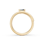 Load image into Gallery viewer, Asira Emerald Solitaire Diamond spiral Womens Ring
