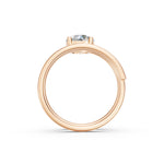 Load image into Gallery viewer, Atira Round Solitaire Diamond spiral Womens Ring