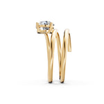 Load image into Gallery viewer, Atira Round Solitaire Diamond spiral Womens Ring
