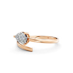 Load image into Gallery viewer, Avani Pear Solitaire Diamond Gap Womens Ring