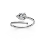 Load image into Gallery viewer, Avani Pear Solitaire Diamond Gap Womens Ring
